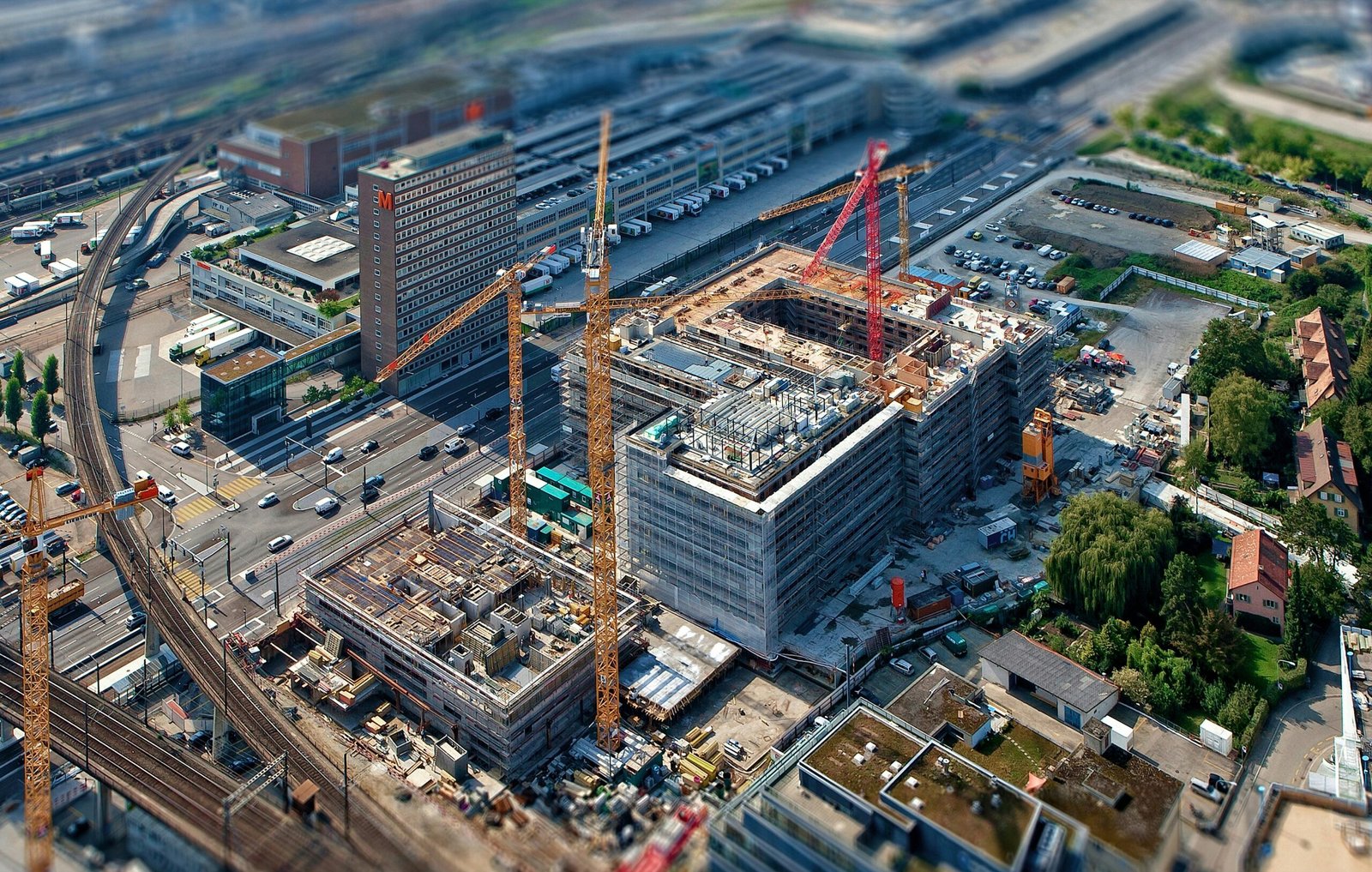 Ready Mix Concrete aerial view photography of building